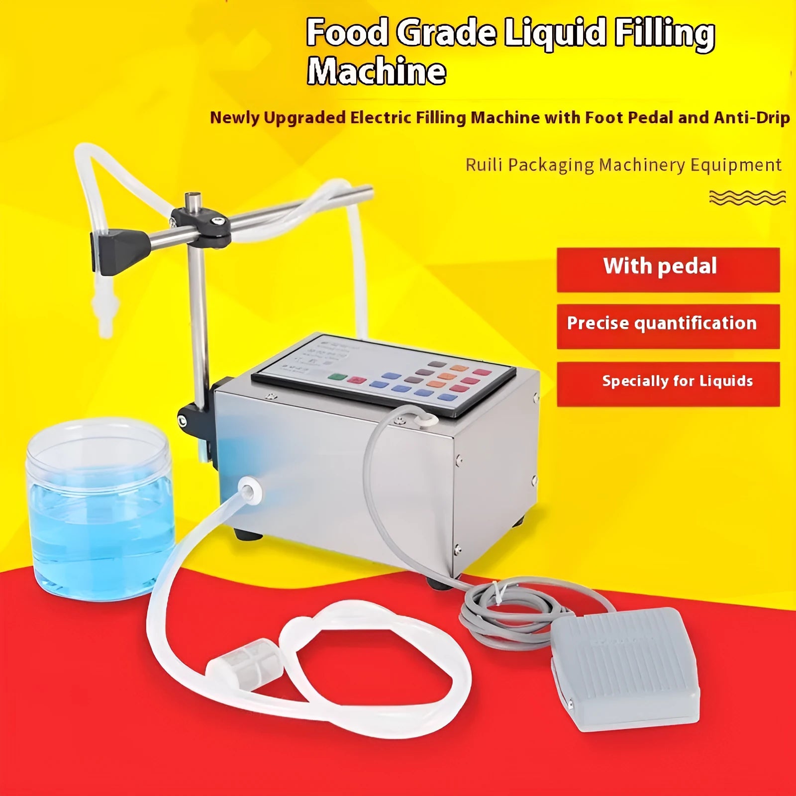 CNC filling machine with digital display and automatic quantitative dispenser for liquid products