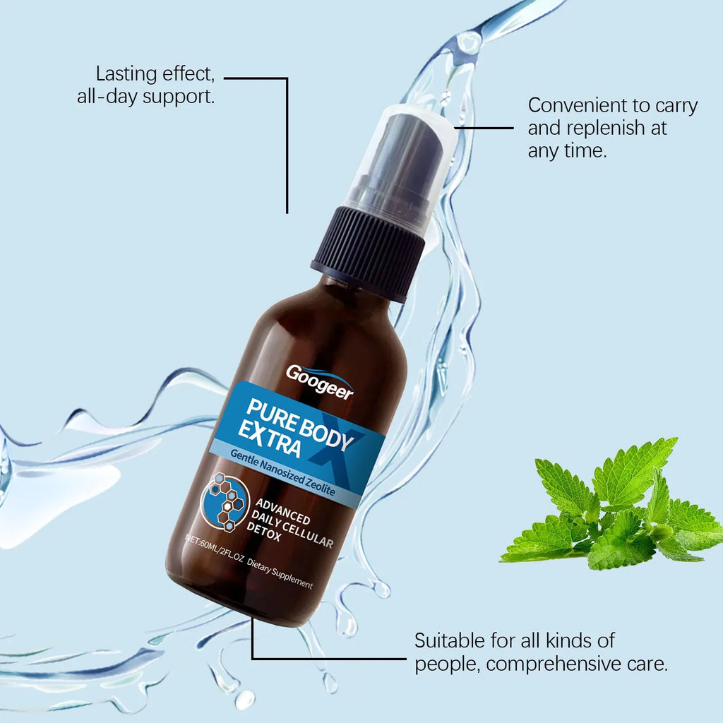 60ml body care oral spray bottle with pump dispenser for mouth and throat treatment