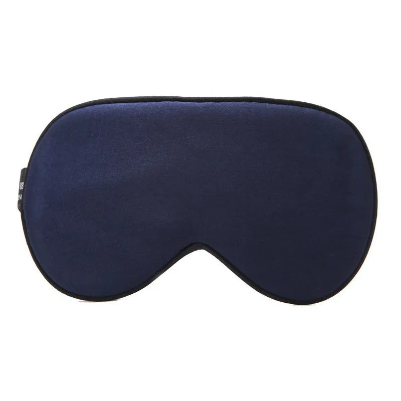 Double-sided mulberry silk eye mask with embroidered print in a choice of colours.