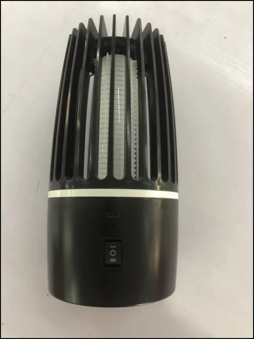 USB rechargeable mosquito killer lamp with LED bug zapper and UV attractant in ABS plastic with safety cage