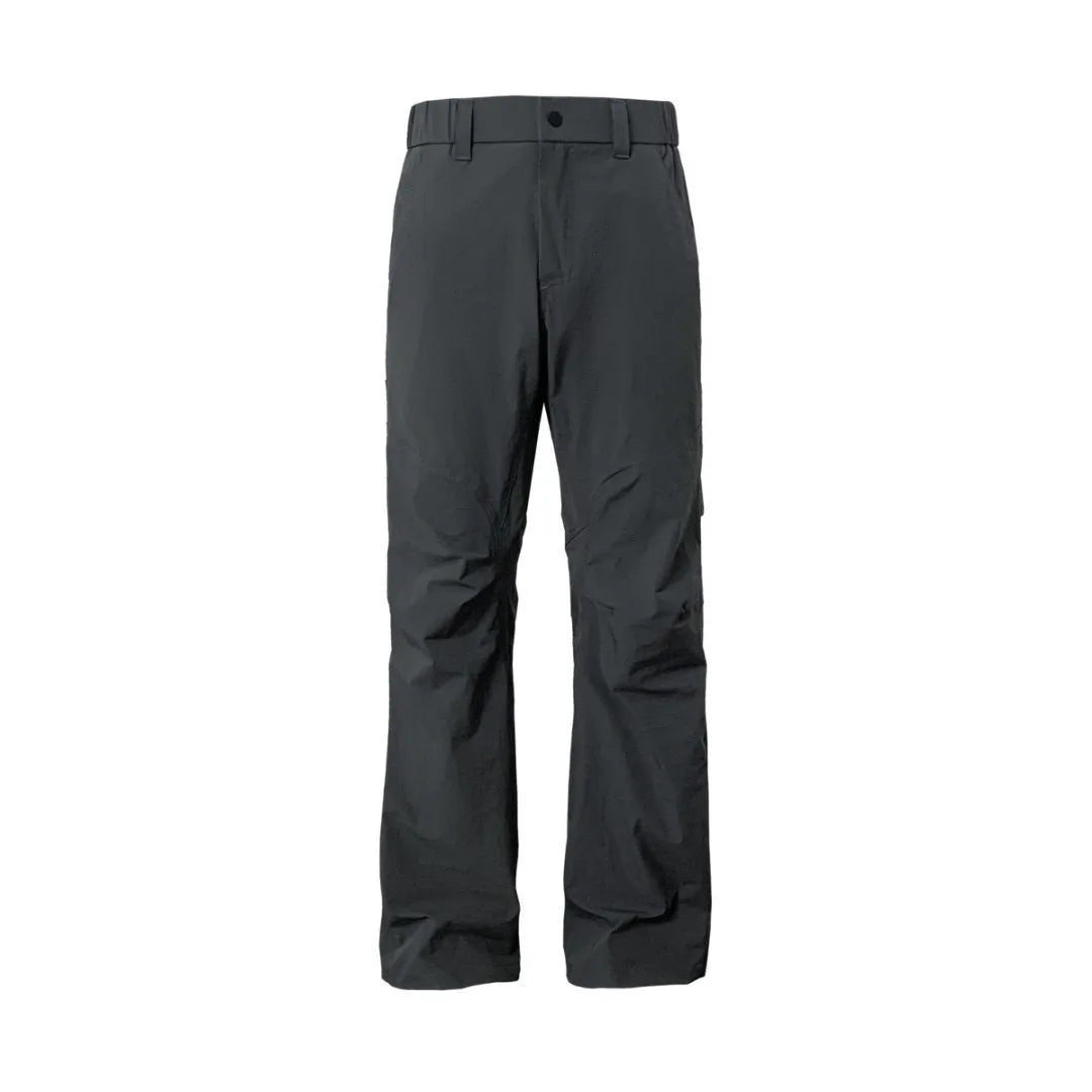Straight cut casual trousers in chemical fibre blend fabric with elastic waistband in Army Green colour