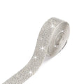 Self-adhesive water drill strip for clothing decoration in white and AB colour