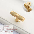 Brushed brass aluminium alloy handle for furniture cabinets and drawers