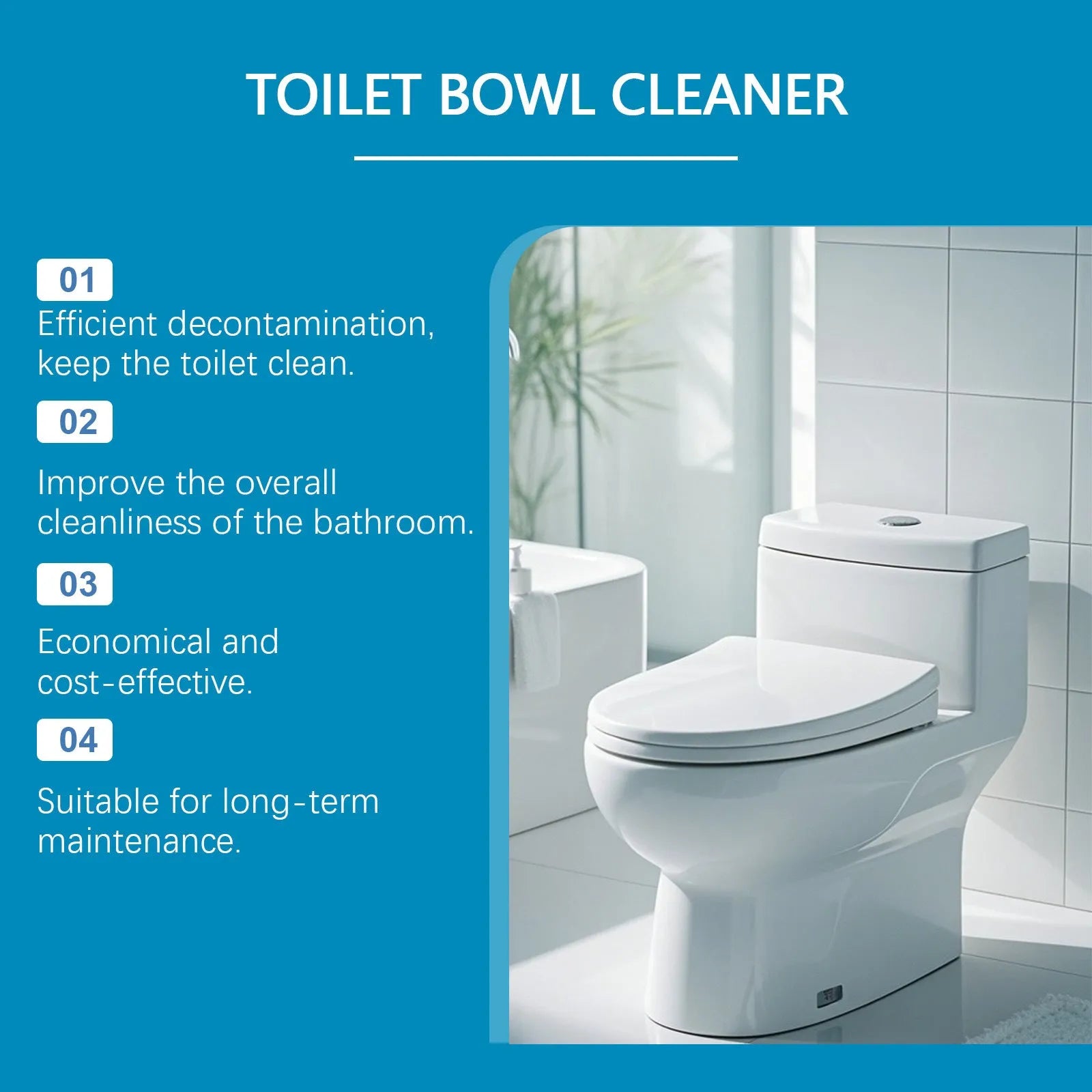 Four sachets of white toilet cleaning powder with 30g labelling for limescale and stain removal.