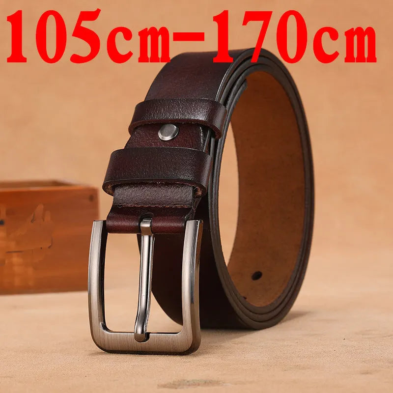 Square head pin buckle casual belt in black or brown colour with alloy buckle and adjustable strap