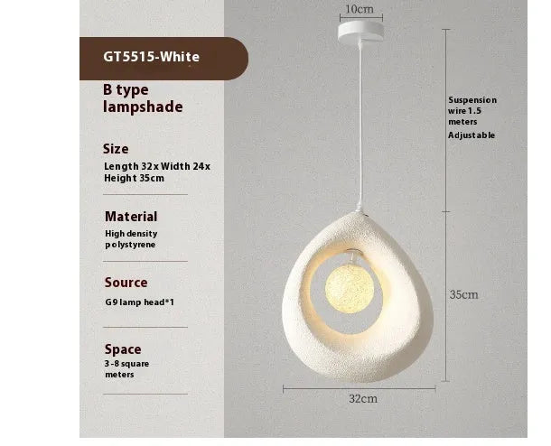 Sili Style retro bar chandelier with milky white lampshade measuring 32cm by 35cm