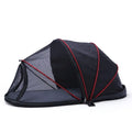 Foldable half-mesh pet tent for cats in travel and camping situations