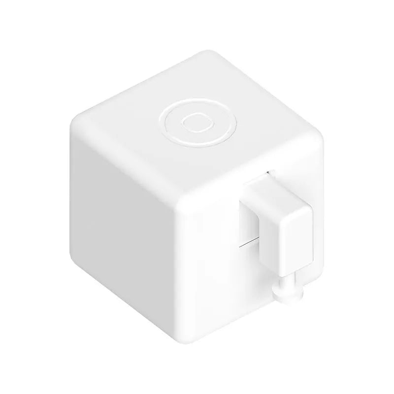 Intelligent Bluetooth Finger Robot voice control remote controller in white, compact size 34.5x34.5x46.5mm