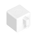 Intelligent Bluetooth Finger Robot voice control remote controller in white, compact size 34.5x34.5x46.5mm