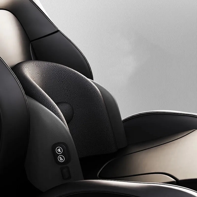 Car seat electric massage cushion in memory cotton with headrest and lumbar support options