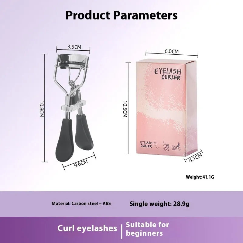 A4 manual eyelash curler with comb in assorted colours including pink and black