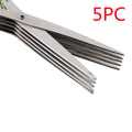 Stainless steel multi-layer onion scissors for cutting herbs and green onions.