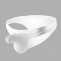 Men's thin solid colour low waist underwear in grey on a white background