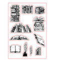Transparent silicone stamp with seal pattern, dimensions 11cm by 16cm, on a white background.