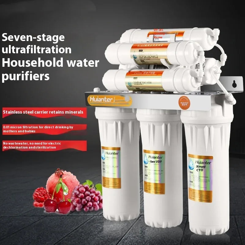 White plastic water purifier filter element cartridge for household drinking water systems