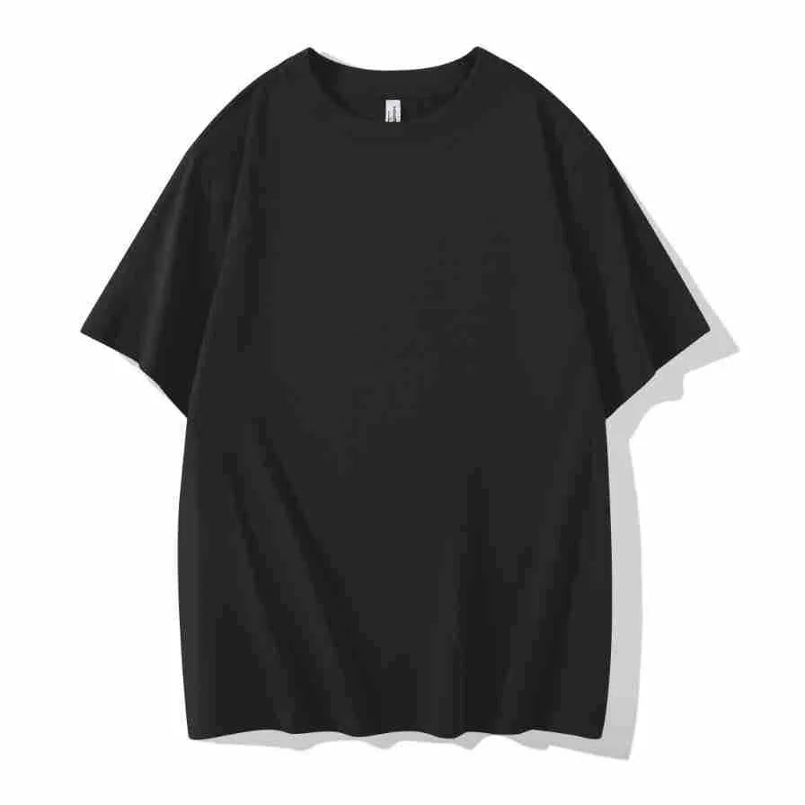 Heavy T-shirt 230g drop shoulder loose fit cotton blend in eight colour options