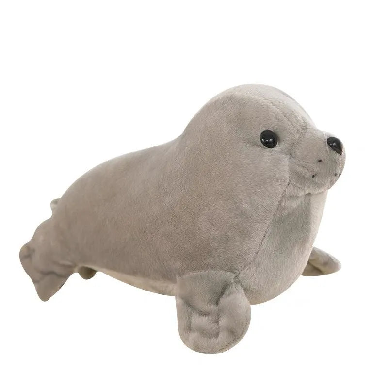 Polar Ocean Underwater World seal plush toy in grey, 25cm height, soft stuffed animal for youth