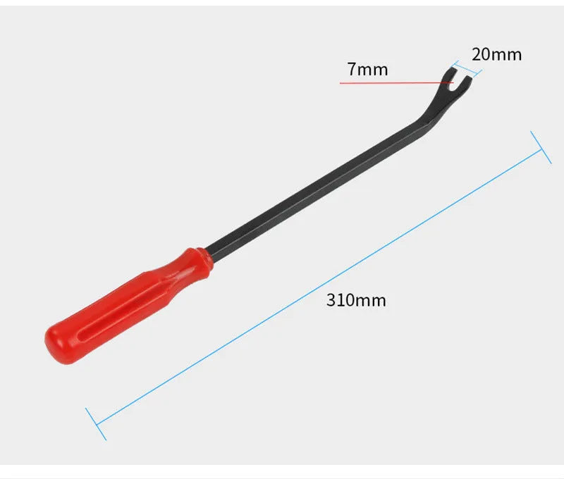 Red handle steel automotive clip driver tool with light switch pliers for General Motors door panels