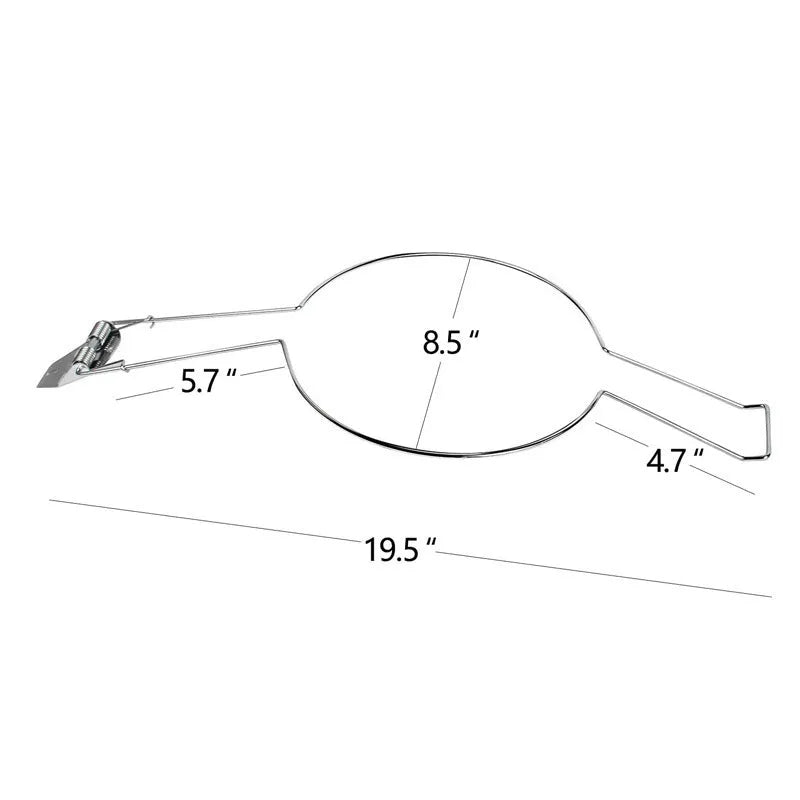 Brown chrome-plated iron hat stand for use inside a car.