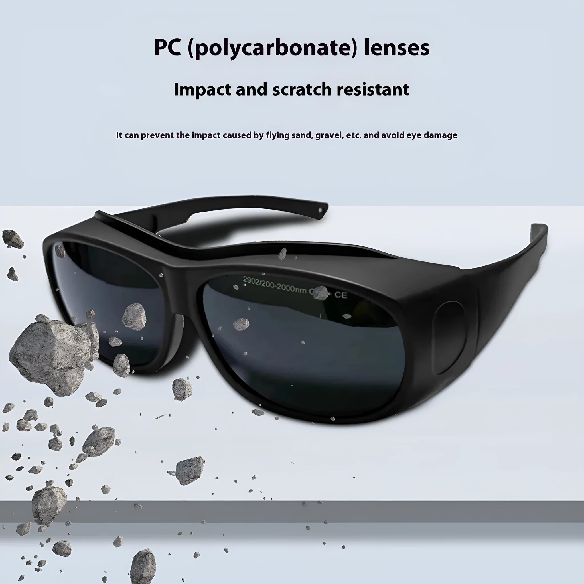 Photon skin rejuvenation laser safety goggles with polycarbonate lens for 200-2000nm protection.
