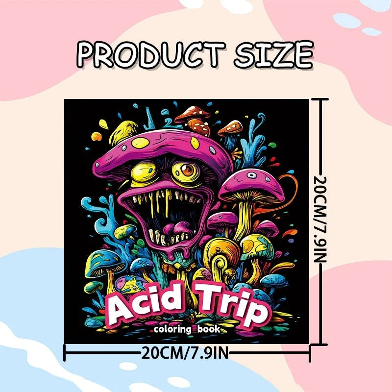 Acid tour painting book with 200mm length for drawing and sketching