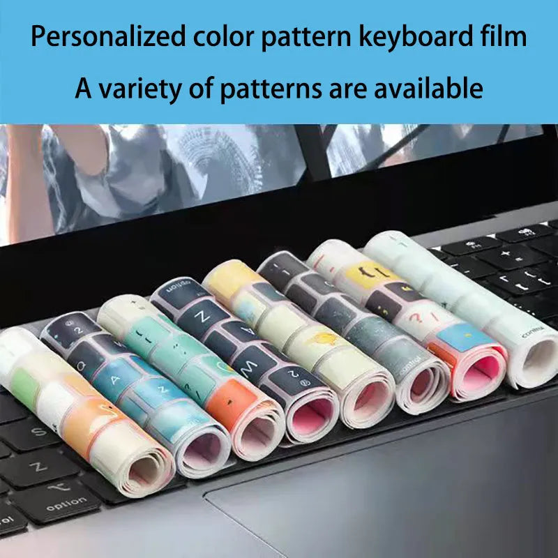 Colourful keyboard protective film for 13.3-inch Apple MacBook Pro Air laptop showing Mr. Cat design