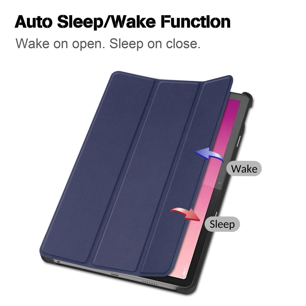 Lenovo Tab P12 protective case in apricot flower design showing magnetic bracket stand function