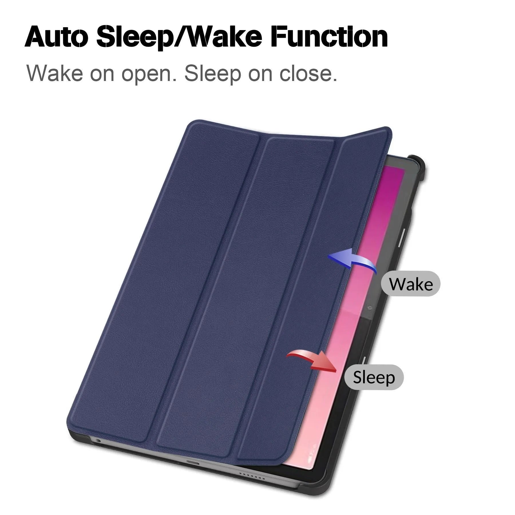 Lenovo Tab P12 protective case in apricot flower design showing magnetic bracket stand function