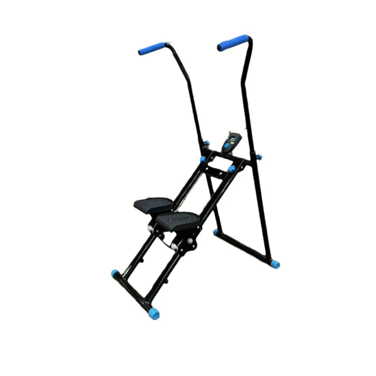 Starlight White foldable treadmill and climbing frame combination home fitness machine.