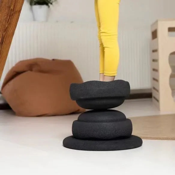 Plastic surf balance board for children with wood grain design in mixed colours