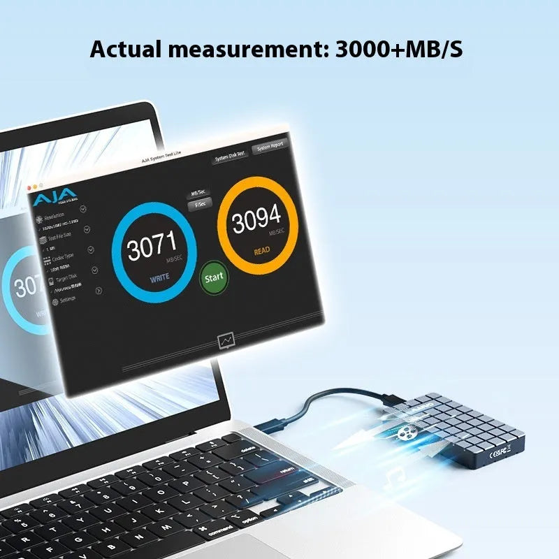 USB4 aluminium hard disk enclosure for M.2 NVMe SSDs measuring 50x118x13mm with 40Gbps transfer speed