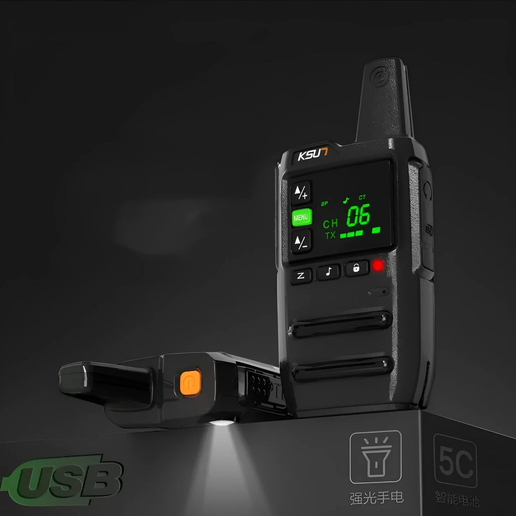 KSU7 civil high-power walkie-talkie with 5W output and 400-470MHz frequency range, compact handheld device