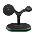 Black vertical magnetic wireless charging stand with 15W fast charge and TYPE-C cable