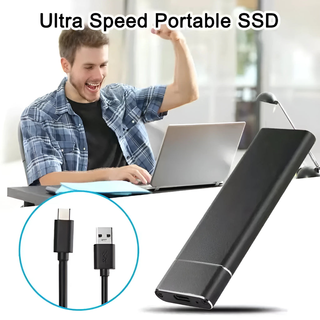 Ultra-thin 6TB SSD mobile hard disk with metal shell in multiple colour options