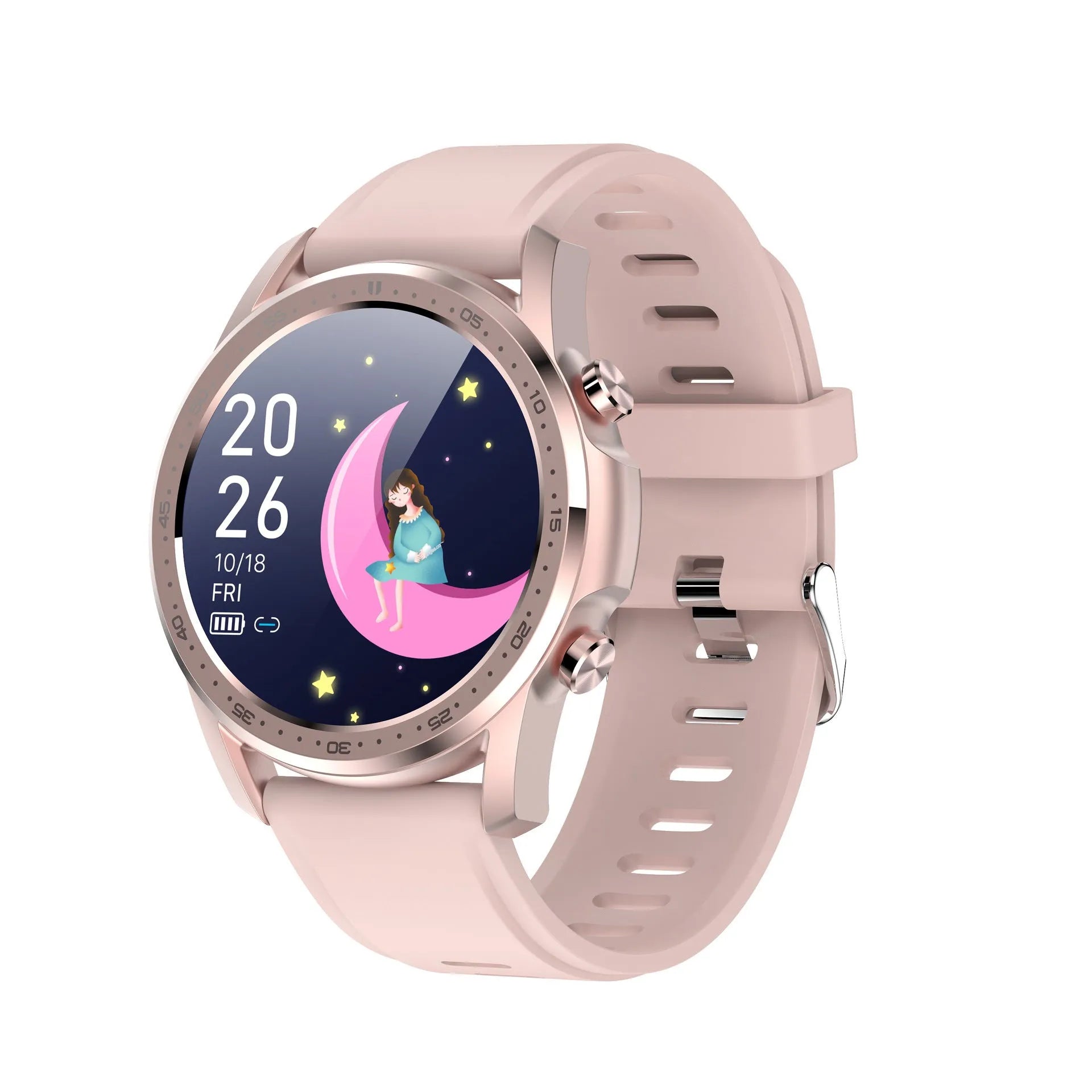 Youth2 black smart bracelet with 1.3-inch screen on a wrist, showing body temperature data.