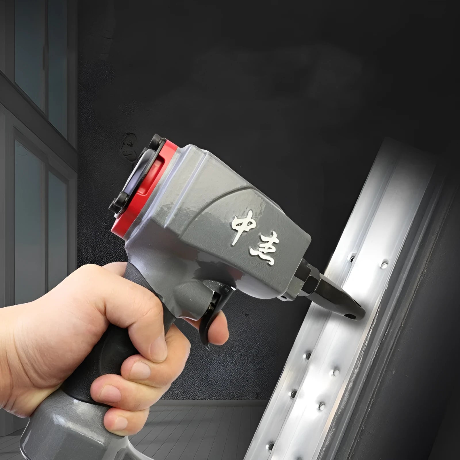 DK30 metal sheet punching air nail gun for fabric applications with pneumatic connection