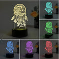 Modern acrylic dream catcher night light with USB power and remote control on table