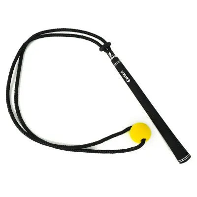 Black golf swing correction rope trainer with silicone elastic string for physical action practice