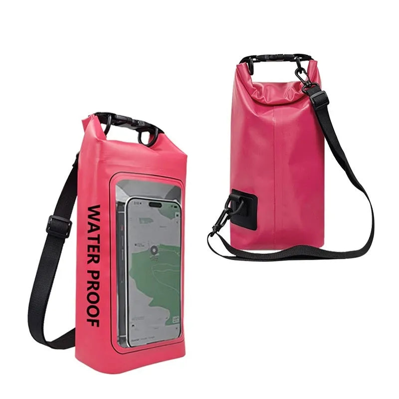 PVC waterproof crossbody bag for mobile phone protection during swimming and outdoor water sports