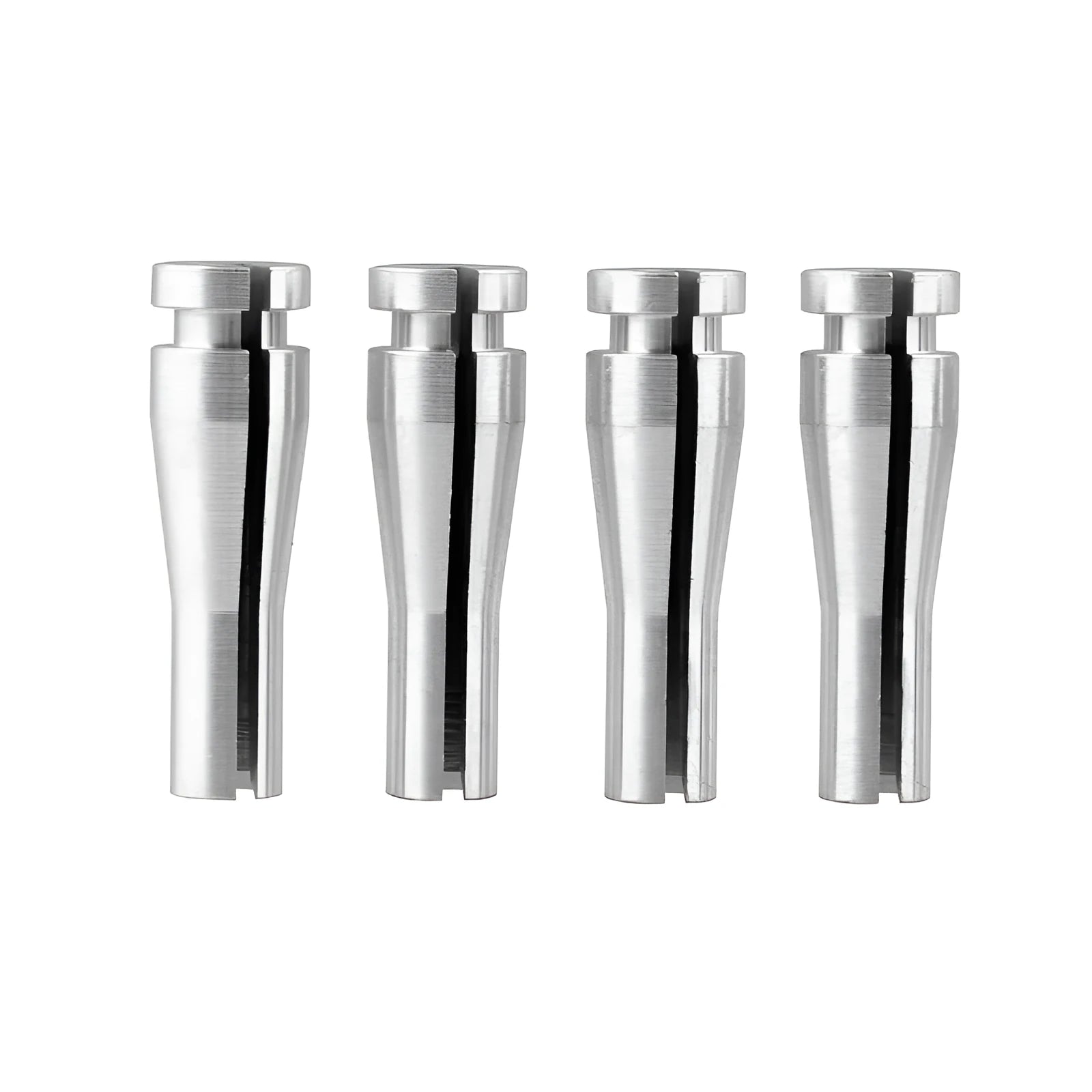 Four silver aluminium auto parts for Ford F-Series truck cab latch repair