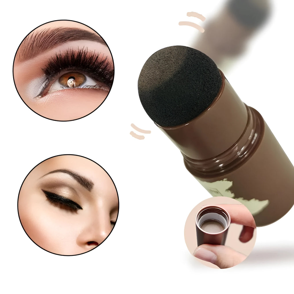 Brow stamp shaping kit with retouching shadow stick and 24 eyebrow cards for natural eyebrow shape