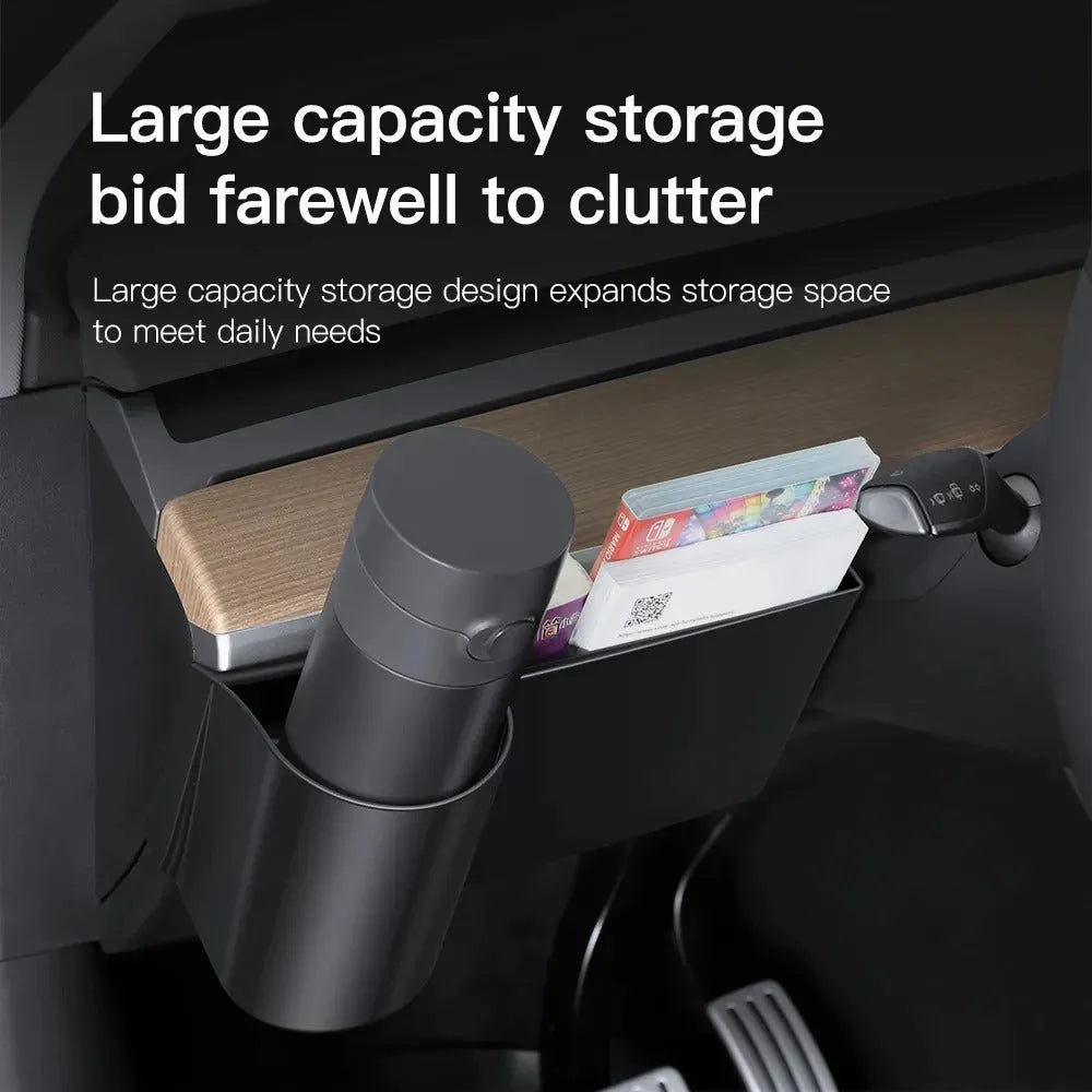 Tesla Model 3 and Model Y dashboard water cup holder with handle in left-hand drive configuration