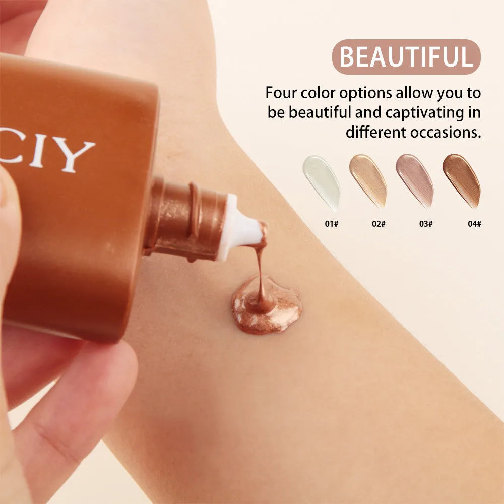 30ml face and body brightening contour liquid bottle with four shade options