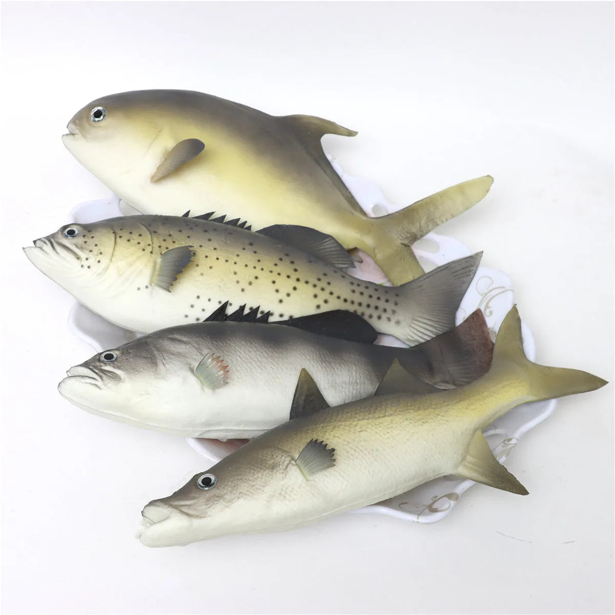 PU simulated fish ornaments set with yellow-fin tuna, small tuna, flower fish, and yellow croaker models