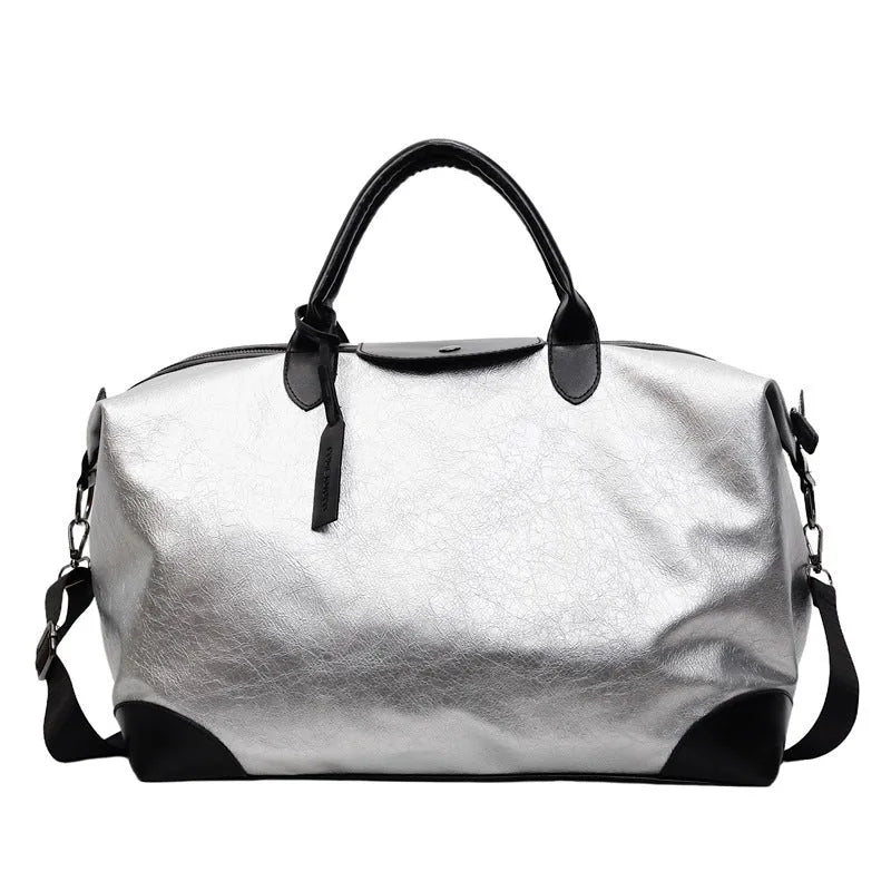 Black hand-carry travel bag for women with large 36-55 litre capacity