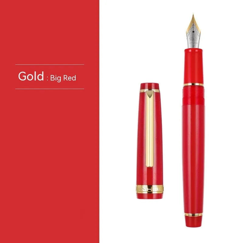 Resin business pen with stainless steel nib shown in a selection of colour and clip finish options.