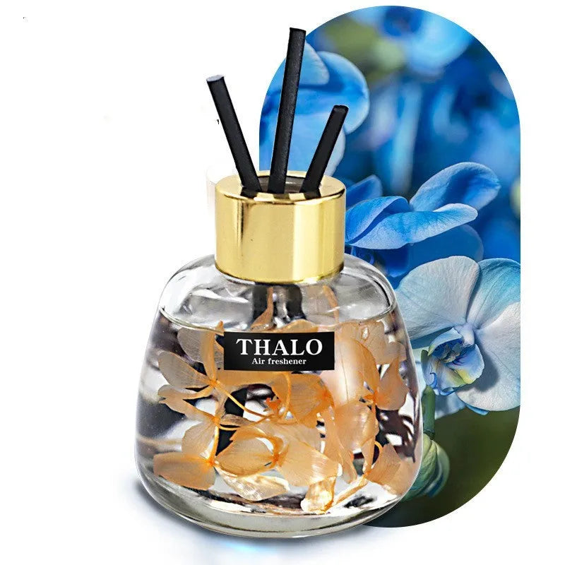 Glass car perfume ornament bottle in a choice of colours for dashboard decoration.