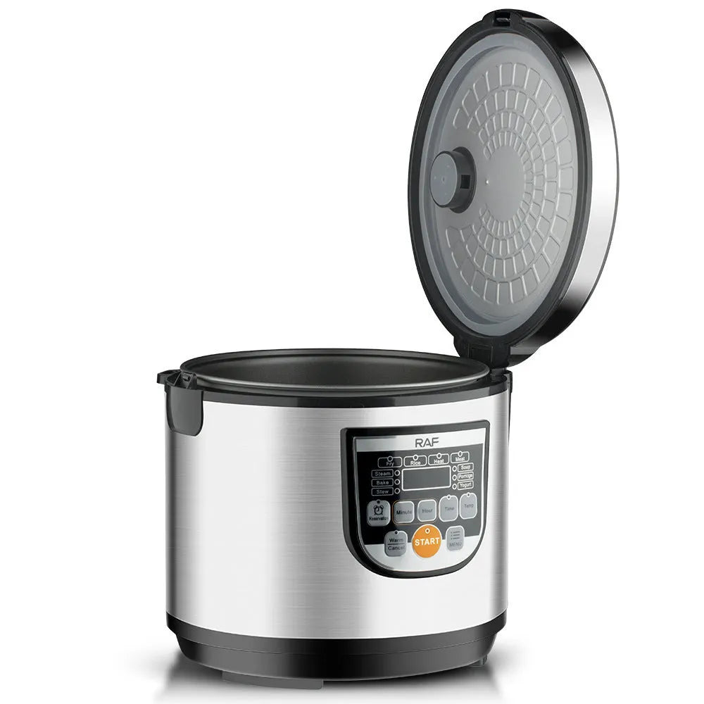 5L multifunctional rice cooker with LCD display, button control, colour R178, aluminium alloy lining