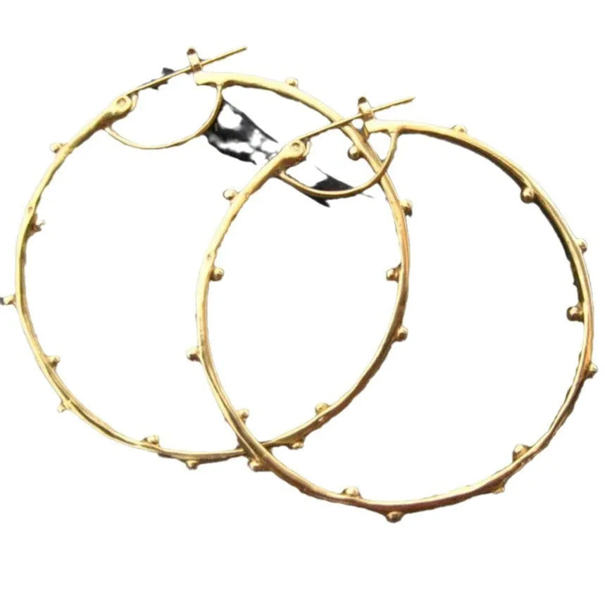 Gold plated copper alloy geometric petal ear clip earrings for women