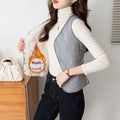 Women's short bottoming vest with velvet lining, slim fit, available in multiple colours and sizes